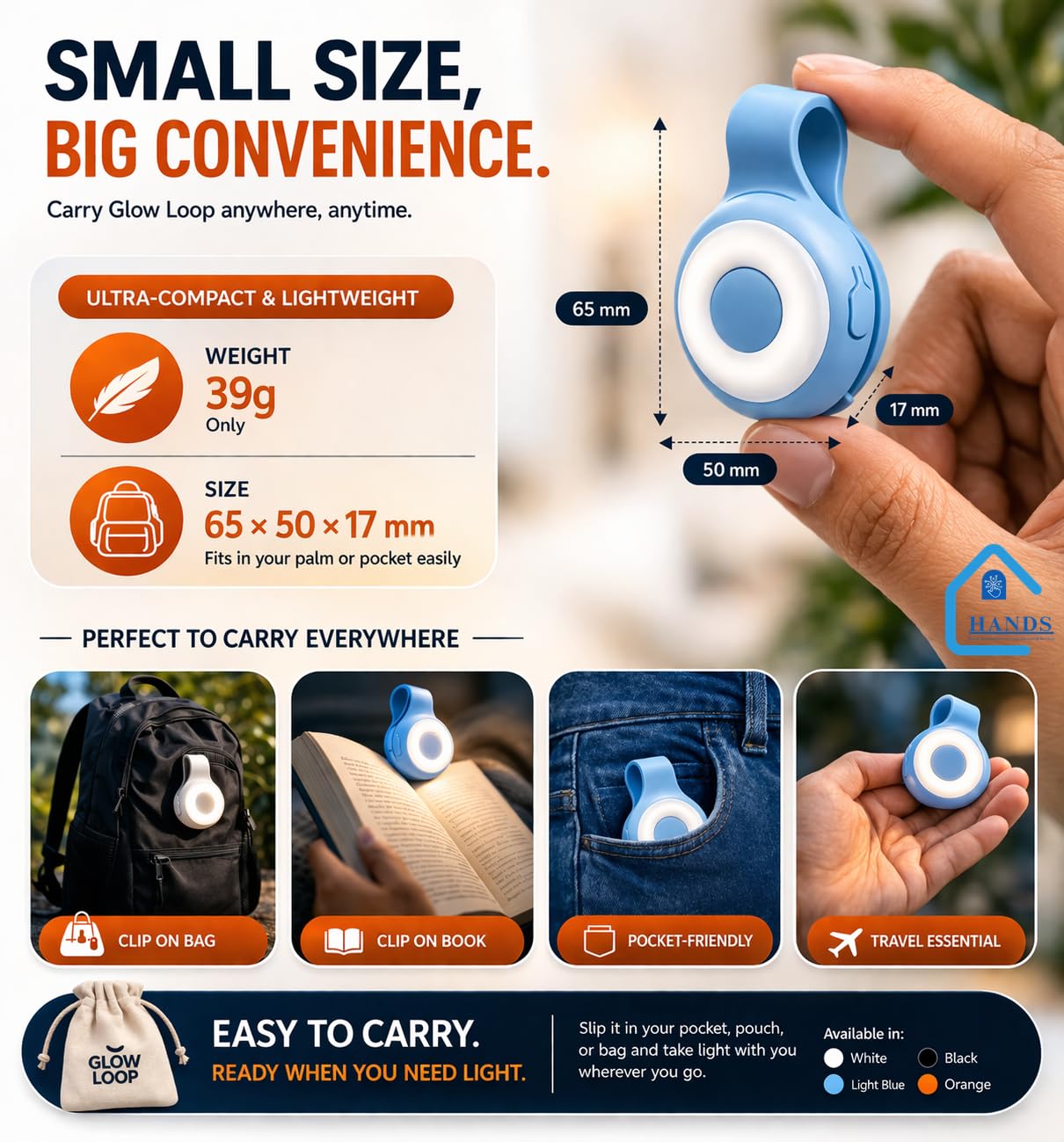 Mini Clip Flashlight with Magnetic Base -Compact Pocket EDC Fill Light Global Warehouse - Image 2