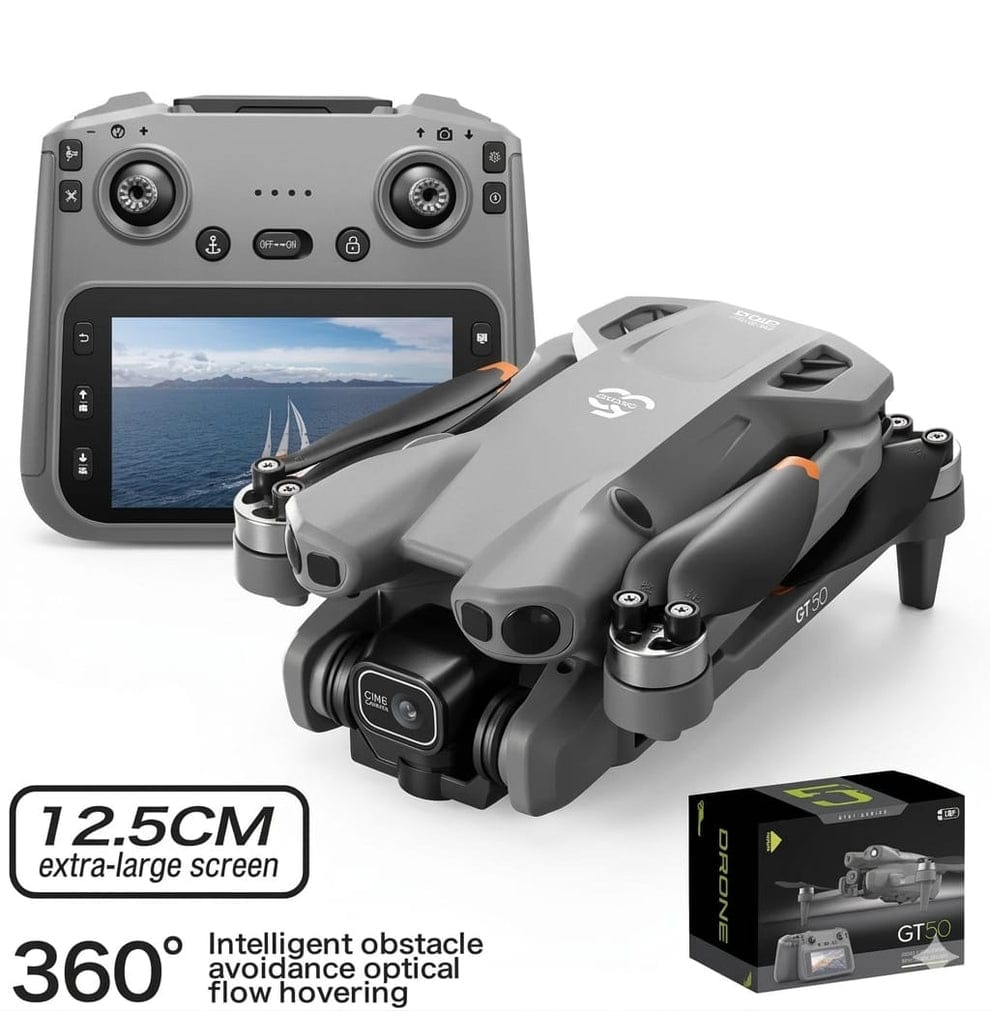 GT50 Pro Mini Drone with Remote Display – Dual Camera 4K HD, Foldable & Portable Design - Image 3