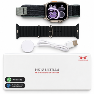 HK12 Ultra 4 AI Smartwatch with WhatsApp Support | Super AMOLED 120Hz Display | Advanced AI Features